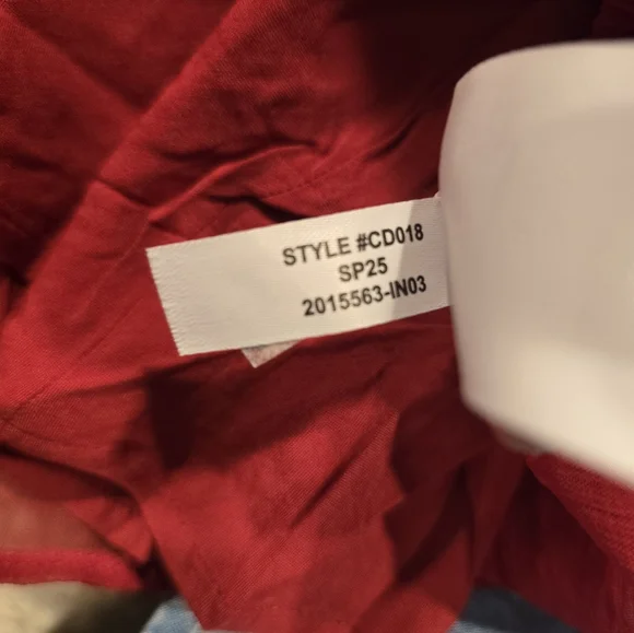 J.Crew Retail Sheer lace-trim button-up shirt And Cami red size 6 - Picture 8 of 11